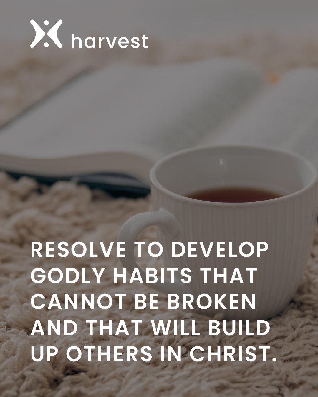 Resolve to develop godly habits that cannot be broken and that will build up others in Christ.