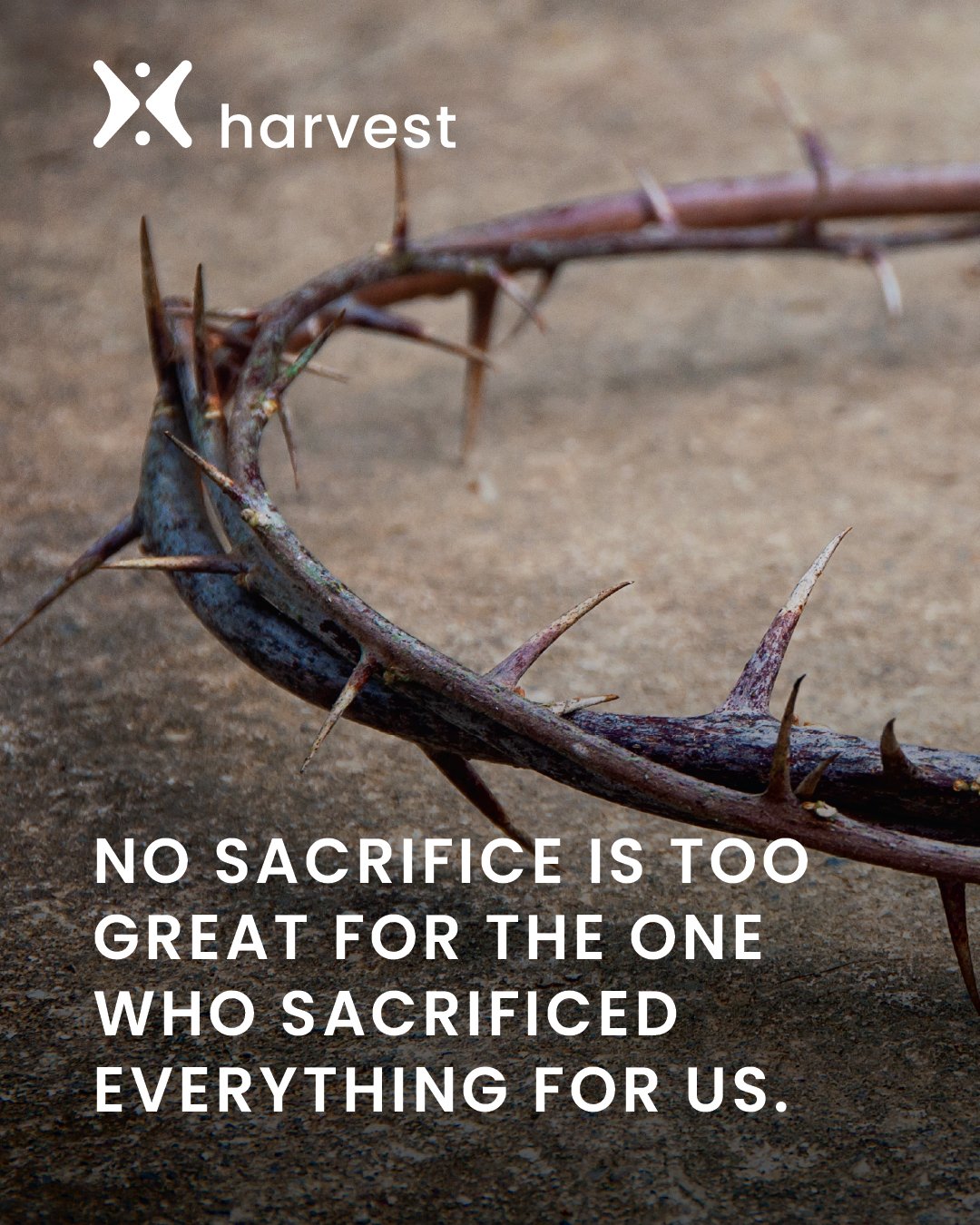 No sacrifice is too great for the One who sacrificed everything for us.
